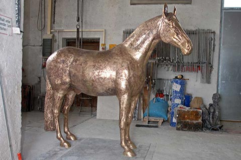 Bronzepferd von A. Saglietto